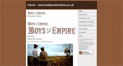 Desktop Screenshot of boteproductions.co.uk