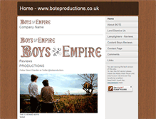 Tablet Screenshot of boteproductions.co.uk